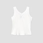 Girls' Cinched Front Tank Top - Art Class White