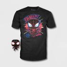 Kids' Marvel Spider-man Short Sleeve T-shirt With Mini Funko Pop! - Black