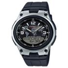 Casio Men's Analog-digital World Time Watch, Black Resin Strap - Aw80-1a2v