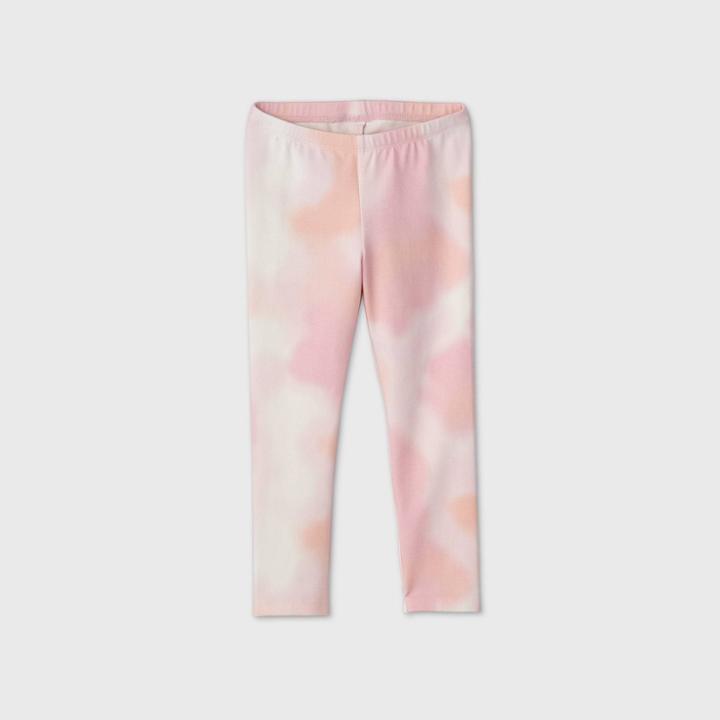 Toddler Girls' Tie-dye Leggings - Cat & Jack Pink/orange