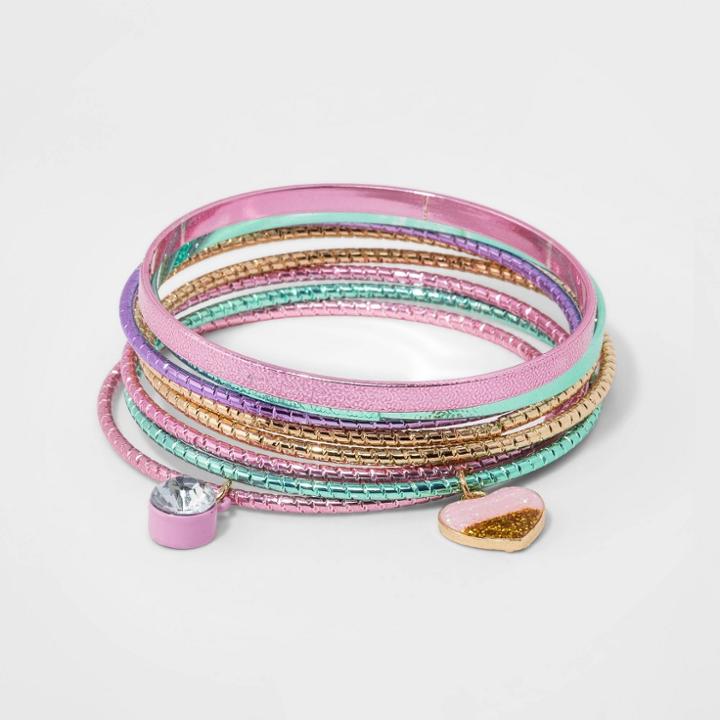 Girls' 8pk Bangle Bracelet Set - Cat & Jack,