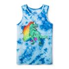 Well Worn Pride Adult T-rex Tank Top - Blue Frost S, Adult Unisex