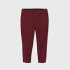 Women's Plus Size Mid-rise Ankle Length Pants - Ava & Viv Red