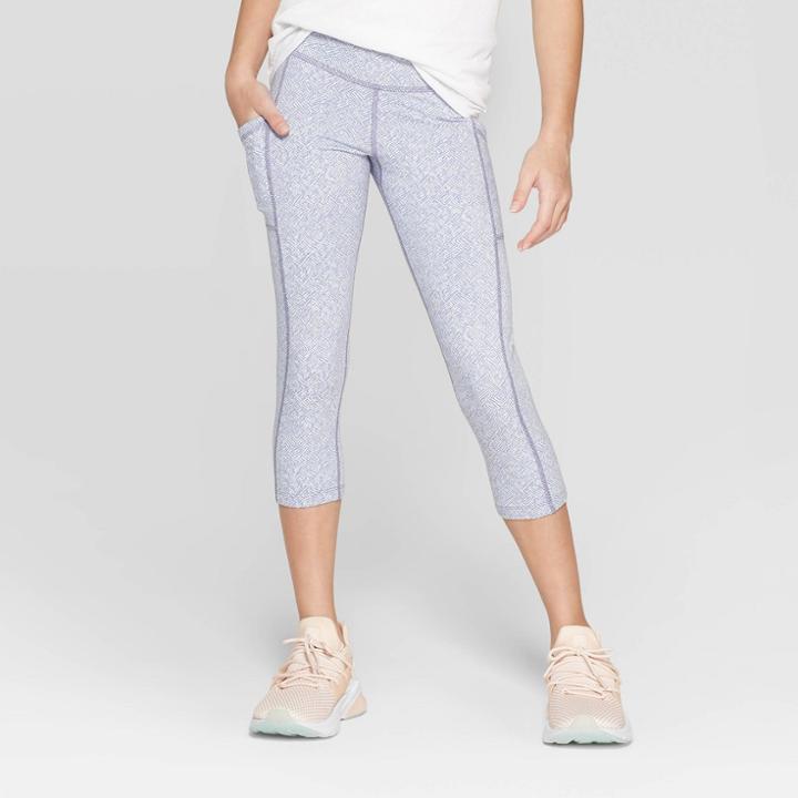 Girls' Premium Performance Capri Leggings With Pockets - C9 Champion
