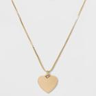 Short Delicate Heart Pendant Necklace - Wild Fable Bright Gold