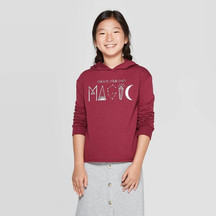 Girls' Long Sleeve Sweatshirt - Art Class Red