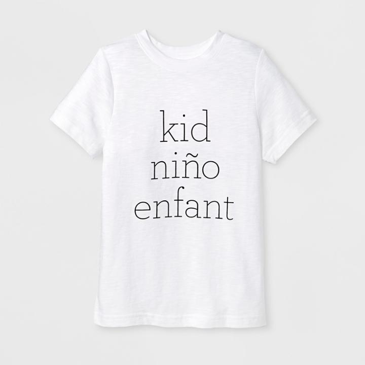 Kids' Short Sleeve Kid Graphic T-shirt - Cat & Jack White Xl, Kids Unisex