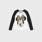 Girls' Disney Minnie Mouse Long Sleeve T-shirt - Off-white