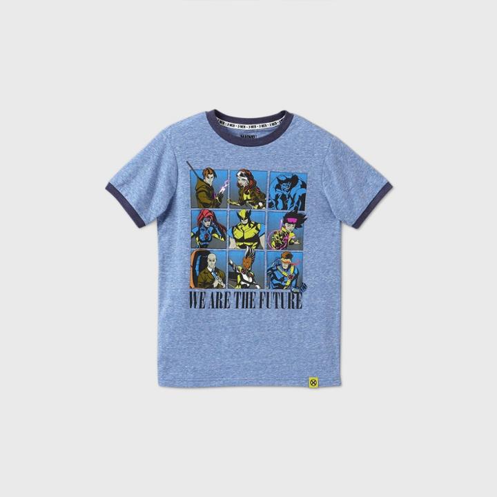 Boys' Short Sleeve Marvel X-men 'we Are The Future' T-shirt - Blue