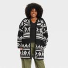 Women's Plus Size Open-front Cardigan - Knox Rose Black