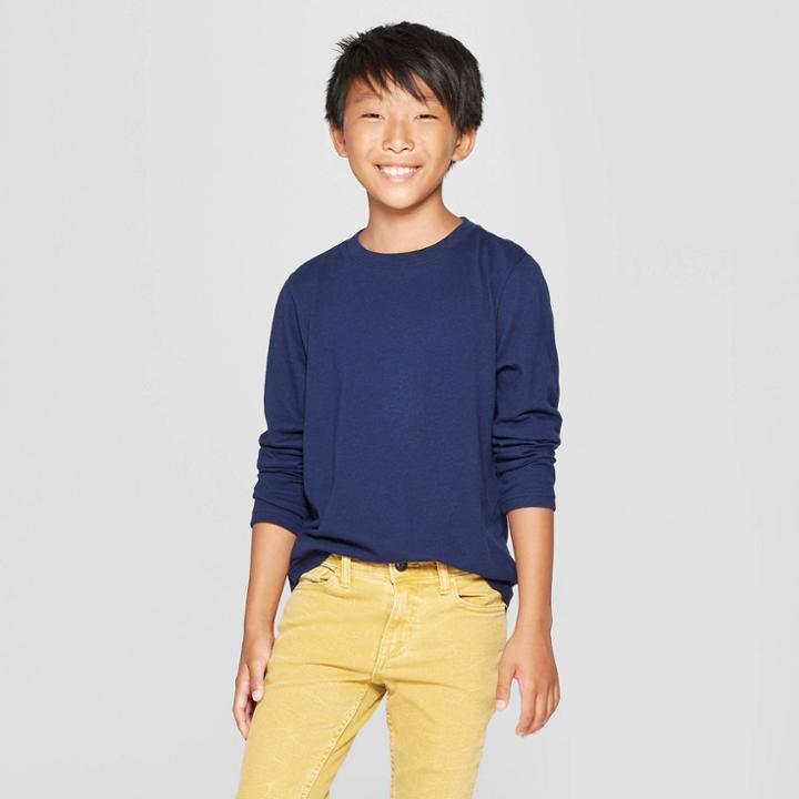 Oversizeboys' Long Sleeve T-shirt - Cat & Jack Navy
