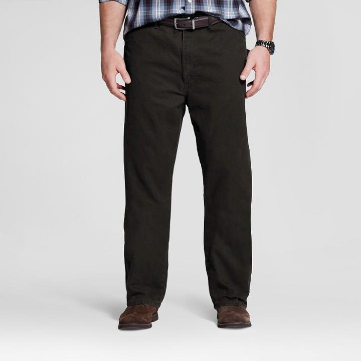 Dickies Men's Big & Tall Relaxed Straight Fit Sanded Duck Canvas Carpenter Jean- Black