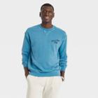 Men's Relaxed Fit Crewneck Pullover Sweatshirt - Goodfellow & Co Blue