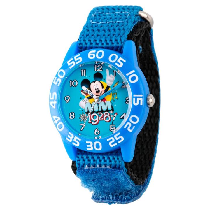 Boys' Disney Mickey Mouse Blue Plastic Time Teacher Watch - Blue, Purple