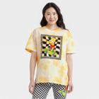 The Simpsons Women's Bart Simpson Short Sleeve Oversized Graphic T-shirt - Yellow Tie-dye