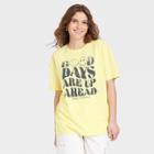 Women's Smileyworld Good Days Oversized Short Sleeve Graphic T-shirt - Yellow