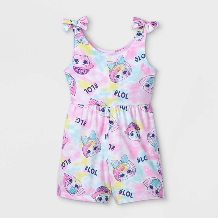 Girls' L.o.l. Surprise! Romper - Xxl, Pink/blue/white