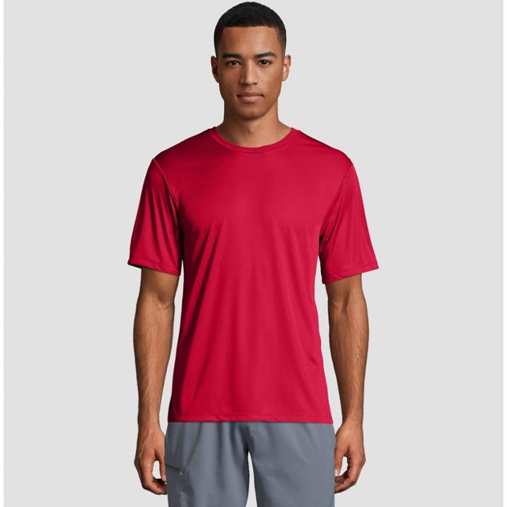Hanes Men's Big & Tall Short Sleeve Cooldri Performance T-shirt -deep Red