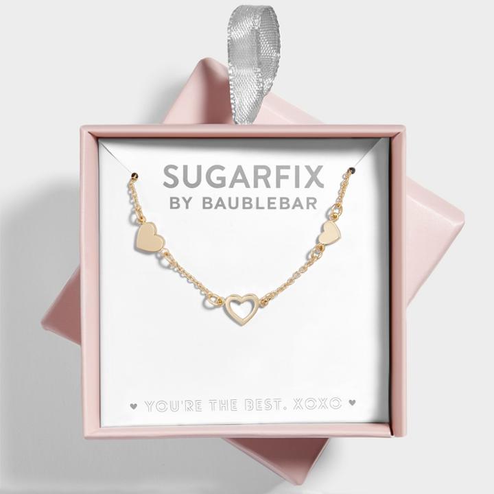 Sugarfix By Baublebar Delicate With Hearts Necklace - Gold, Girl's