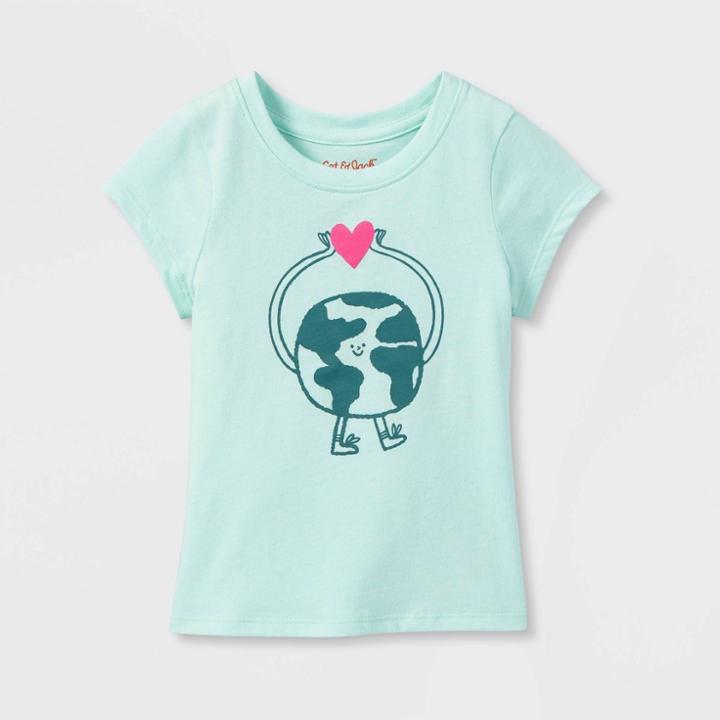 Toddler Girls' World Short Sleeve Graphic T-shirt - Cat & Jack Blue
