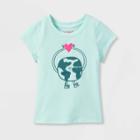 Toddler Girls' World Short Sleeve Graphic T-shirt - Cat & Jack Blue