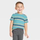 Toddler Boys' Short Sleeve Striped T-shirt - Cat & Jack Green