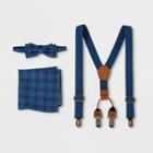 Boys' Plaid Tie And Suspender Set - Cat & Jack Navy, Boy's, Size: One Size,