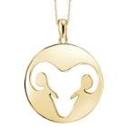 Target Aquarius Aries Pendant Necklace In Sterling Silver - 18, Girl's, Yellow