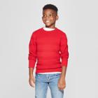 Boys' Long Sleeve Pullover Sweater - Cat & Jack Red