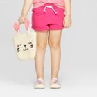 Toddler Girls' Straight Pull-on Shorts - Cat & Jack Magenta Pink