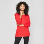 Women's Crew Neck Luxe Pullover Sweater - A New Day Red