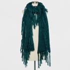 Women's Knit Scarf With Fringe - A New Day Green