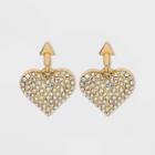 Sugarfix By Baublebar Crystal Cupid's Heart Drop Earrings - Gold