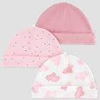 Baby Girls' 3pk Cap - Just One You Made By Carter's Pink