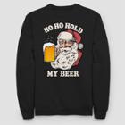 Fifth Sun Men's Santa Beer Pocket Holiday Fleece Sweater - Black
