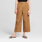 Women's Wide Leg Tailored Crop Trouser - Who What Wear Brown