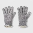 Isotoner Women's Recycled Yarn Fleece Lined Marled Gloves - Light Grey/white, Gray