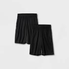 Boys' 2pk Pull-on Active Shorts - Cat & Jack Black/black