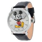 Men's Disney Mickey Mouse Shinny Vintage Articulating Watch With Alloy Case - Black,