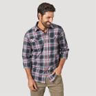 Wrangler Men's Plaid Button-down Shirt - Black