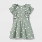Grayson Collective Toddler Girls' Daisy Ribbed Ruffle Short Sleeve Dress -