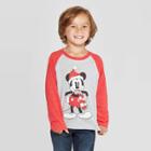 Mickey Mouse & Friends Toddler Boys' Disney Mickey Mouse Long Sleeve T-shirt - Heather Gray 12m, Boy's, Red Gray