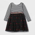 Toddler Girls' Adaptive Halloween Knit Tulle Dress - Cat & Jack Black