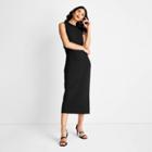 Women's Sleeveless Ribbed Cut Out Back A-line Dress - Future Collective With Kahlana Barfield Brown Black Xxs