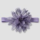 Girls' Shiny Flower Headwrap - Cat & Jack Purple One Size,