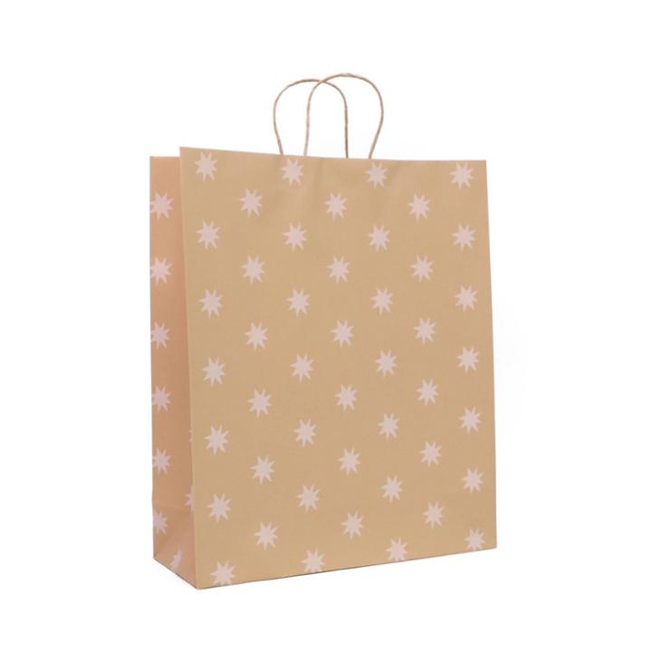 Spritz Eco - Friendly Extra Large Kraft Gift Bag With Star White -