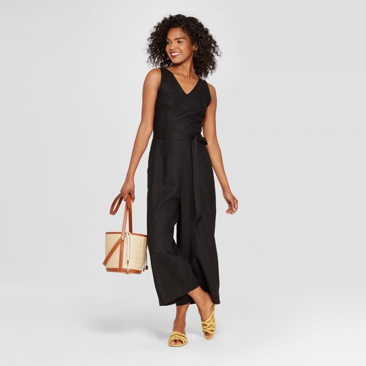 Women's Tie Back Jumpsuit - Who What Wear Black
