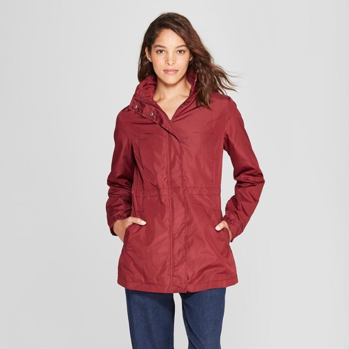 Women's Rain Jacket - A New Day Burgundy (red)