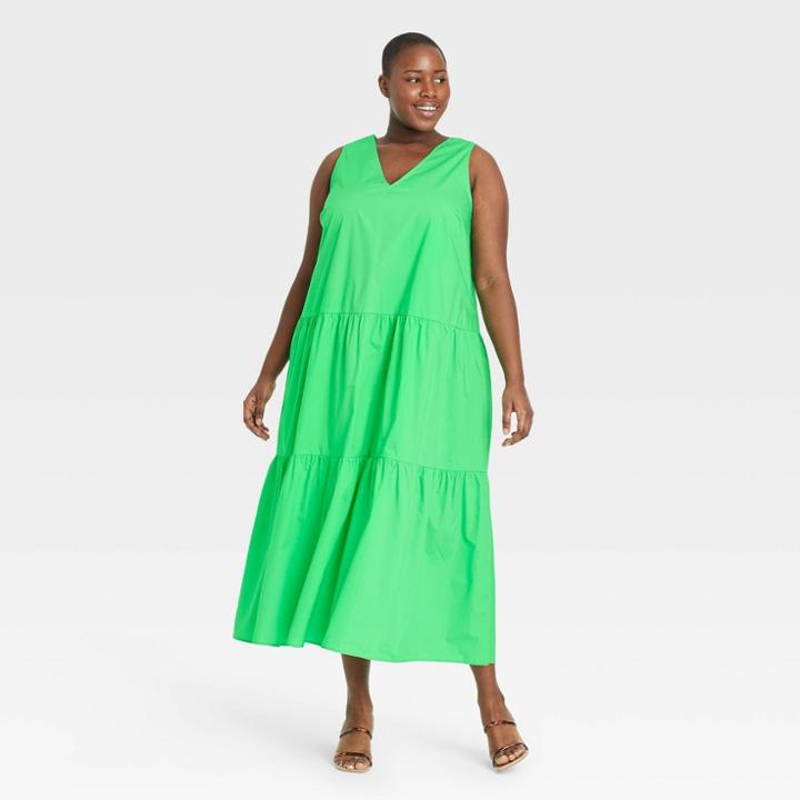 Women's Plus Size Sleeveless Dress - Who What Wear Green