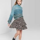 Women's Floral Print Tiered Mini Skirt - Wild Fable Black S, Women's,